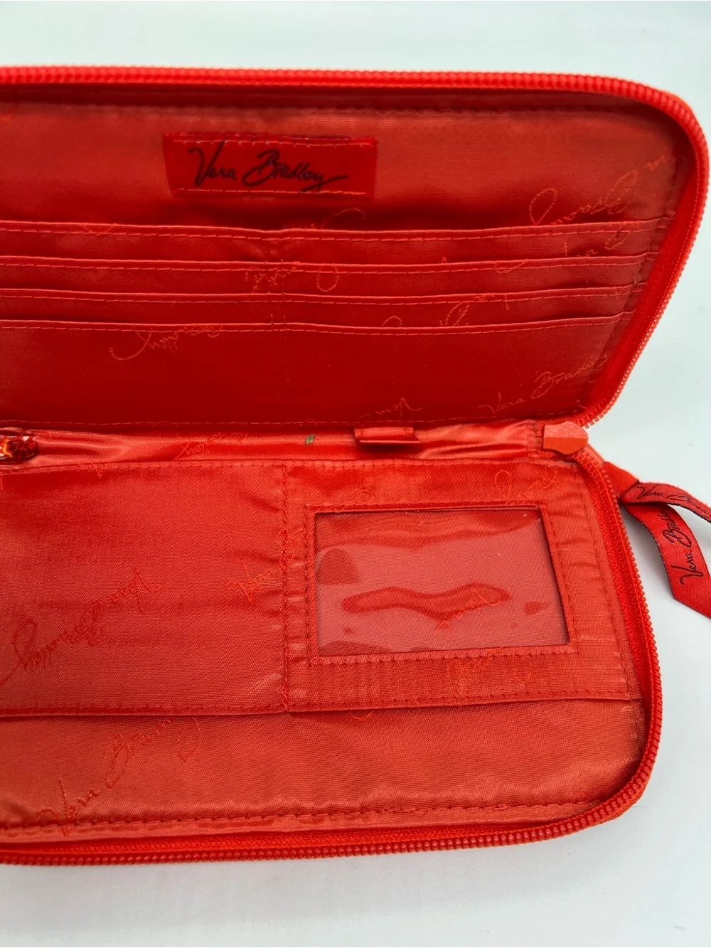 Vera Bradley Quilted Zip Wallet in Bright Red Floral Medallion - Picture 4 of 4